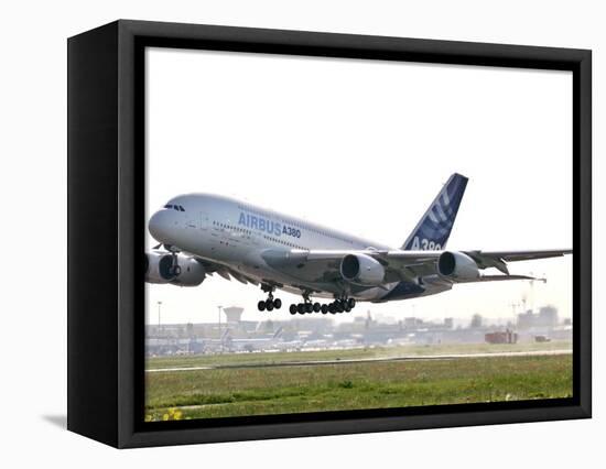 Airbus A380, the World's Largest Passenger Plane, Takes Off Successfully on its Maiden Flight-null-Framed Stretched Canvas