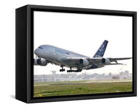 Airbus A380, the World's Largest Passenger Plane, Takes Off Successfully on its Maiden Flight-null-Framed Stretched Canvas