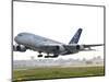 Airbus A380, the World's Largest Passenger Plane, Takes Off Successfully on its Maiden Flight-null-Mounted Photographic Print