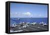 Aircraft Arranged on the Flight Deck of Aircraft Carrier USS Nimitz-null-Framed Stretched Canvas