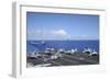 Aircraft Arranged on the Flight Deck of Aircraft Carrier USS Nimitz-null-Framed Photographic Print