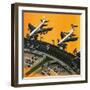 Aircraft at an Airport-null-Framed Giclee Print