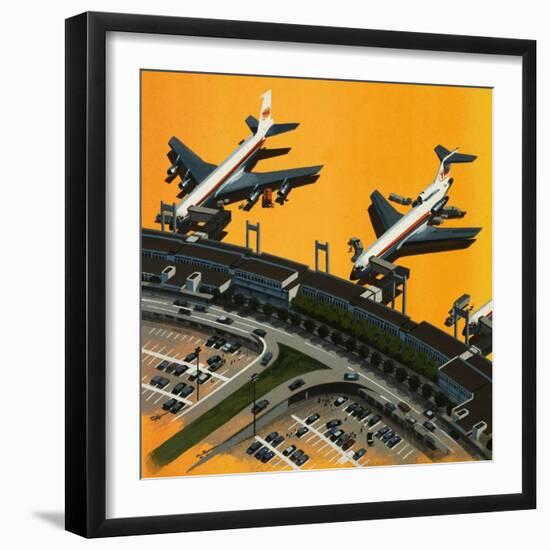 Aircraft at an Airport-null-Framed Giclee Print