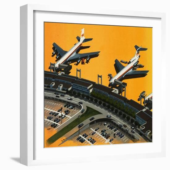 Aircraft at an Airport-null-Framed Giclee Print