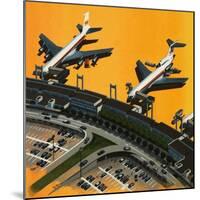 Aircraft at an Airport-null-Mounted Giclee Print