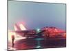Aircraft Carrier Directing Fighter Aircraft in US Led Allied Desert Storm Gulf War Mission-P^ Cichonowicz-Mounted Photographic Print