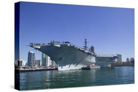 Aircraft Carrier Docked-rcpphoto-Stretched Canvas