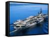 Aircraft Carrier in Calm Water-Stocktrek Images-Framed Stretched Canvas