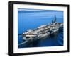 Aircraft Carrier in Calm Water-Stocktrek Images-Framed Premium Photographic Print