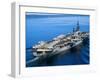 Aircraft Carrier in Calm Water-Stocktrek Images-Framed Premium Photographic Print