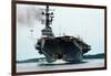 Aircraft Carrier Melbourne Arriving for Repairs-Kyoichi Sawada-Framed Photographic Print