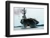 Aircraft Carrier Melbourne Arriving for Repairs-Kyoichi Sawada-Framed Photographic Print