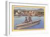 Aircraft Carrier, San Diego Bay-null-Framed Art Print