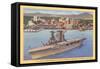 Aircraft Carrier, San Diego Bay-null-Framed Stretched Canvas