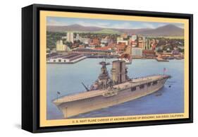 Aircraft Carrier, San Diego Bay-null-Framed Stretched Canvas