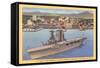 Aircraft Carrier, San Diego Bay-null-Framed Stretched Canvas