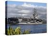 Aircraft Carrier USS Abraham Lincoln Arrives in Pearl Harbor, Hawaii-Stocktrek Images-Stretched Canvas