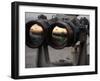 Aircraft Carrier USS Dwight D. Eisenhower Is Reflected in a Set of Big Eyes Binoculars-Stocktrek Images-Framed Photographic Print