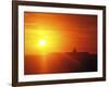 Aircraft Carrier USS Enterprise Underway in the Atlantic Ocean During Sunset-Stocktrek Images-Framed Photographic Print