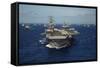 Aircraft Carrier USS Ronald Reagan Leads Allied Ships on Pacific Ocean, July 2010-null-Framed Stretched Canvas