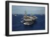 Aircraft Carrier USS Ronald Reagan Leads Allied Ships on Pacific Ocean, July 2010-null-Framed Photo