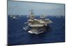 Aircraft Carrier USS Ronald Reagan Leads Allied Ships on Pacific Ocean, July 2010-null-Mounted Photo