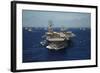 Aircraft Carrier USS Ronald Reagan Leads Allied Ships on Pacific Ocean, July 2010-null-Framed Photo