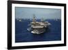 Aircraft Carrier USS Ronald Reagan Leads Allied Ships on Pacific Ocean, July 2010-null-Framed Photo