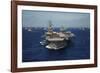 Aircraft Carrier USS Ronald Reagan Leads Allied Ships on Pacific Ocean, July 2010-null-Framed Photo