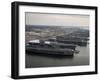 Aircraft Carriers in Port at Naval Station Norfolk, Virginia-Stocktrek Images-Framed Premium Photographic Print