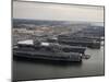 Aircraft Carriers in Port at Naval Station Norfolk, Virginia-Stocktrek Images-Mounted Premium Photographic Print