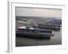 Aircraft Carriers in Port at Naval Station Norfolk, Virginia-Stocktrek Images-Framed Photographic Print