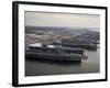 Aircraft Carriers in Port at Naval Station Norfolk, Virginia-Stocktrek Images-Framed Photographic Print