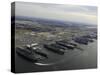 Aircraft Carriers in Port at Naval Station Norfolk, Virginia-Stocktrek Images-Stretched Canvas