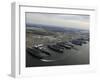 Aircraft Carriers in Port at Naval Station Norfolk, Virginia-Stocktrek Images-Framed Photographic Print