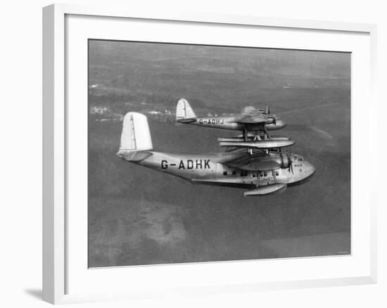 Aircraft Imperal Airways Mayo - Composite Aircraft For Use on Long Distance Routes, February 1938-null-Framed Photographic Print