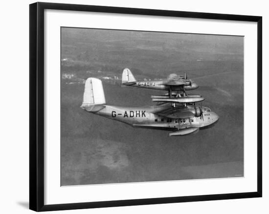 Aircraft Imperal Airways Mayo - Composite Aircraft For Use on Long Distance Routes, February 1938-null-Framed Photographic Print