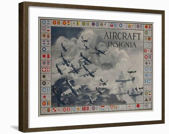 Aircraft Insignia American WWII Identification Poster-David Pollack-Framed Giclee Print