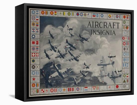 Aircraft Insignia American WWII Identification Poster-David Pollack-Framed Stretched Canvas