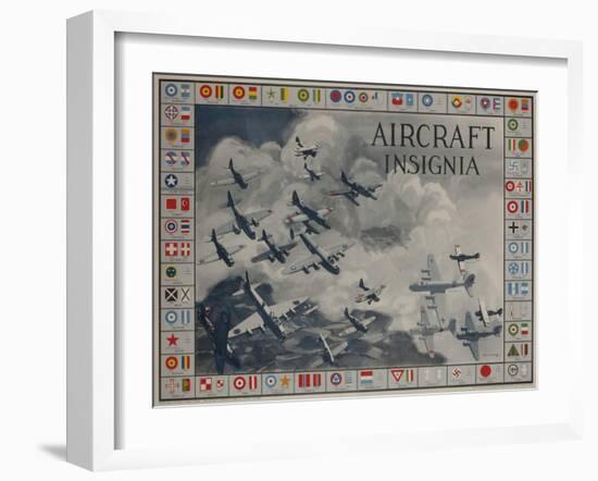 Aircraft Insignia American WWII Identification Poster-David Pollack-Framed Giclee Print