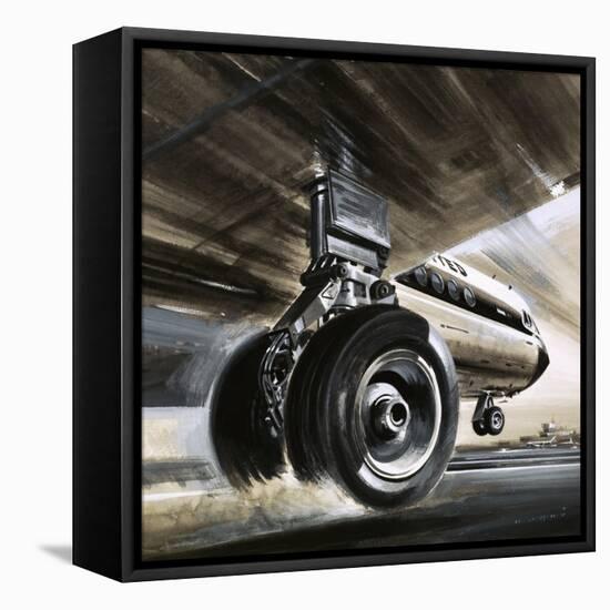 Aircraft Landing or Taking Off-Wilf Hardy-Framed Stretched Canvas