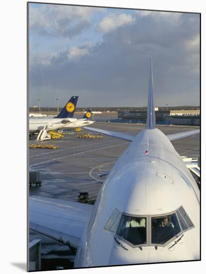 Aircraft on the Ground, Frankfurt Rhein-Main Airport, Frankfurt, Germany-Hans Peter Merten-Mounted Photographic Print