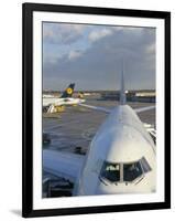 Aircraft on the Ground, Frankfurt Rhein-Main Airport, Frankfurt, Germany-Hans Peter Merten-Framed Photographic Print