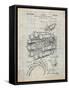 Aircraft Rocket Patent-Cole Borders-Framed Stretched Canvas