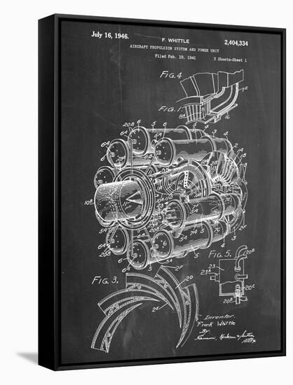Aircraft Rocket Patent-null-Framed Stretched Canvas