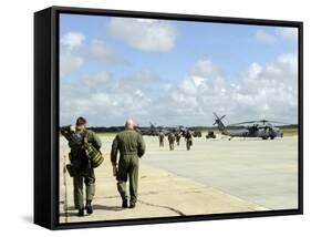 Aircrews Prepare to Depart to Provide Search and Rescue Support, September 12, 2008-Stocktrek Images-Framed Stretched Canvas