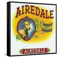 Airedale Brand Cigar Box Label-Lantern Press-Framed Stretched Canvas
