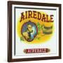 Airedale Brand Cigar Box Label-Lantern Press-Framed Art Print