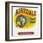 Airedale Brand Cigar Box Label-Lantern Press-Framed Art Print