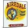 Airedale Brand Cigar Box Label-Lantern Press-Mounted Art Print